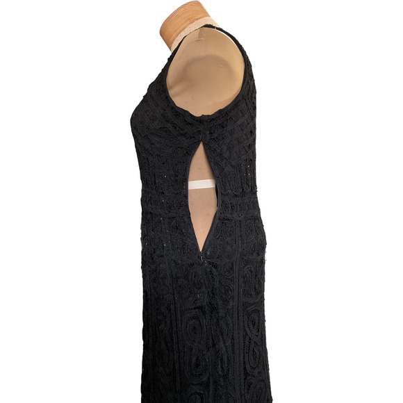 Kroochetta by Phyllis Women's Large Black Dress Raylon Lace Detail Sleeveless - Picture 10 of 10